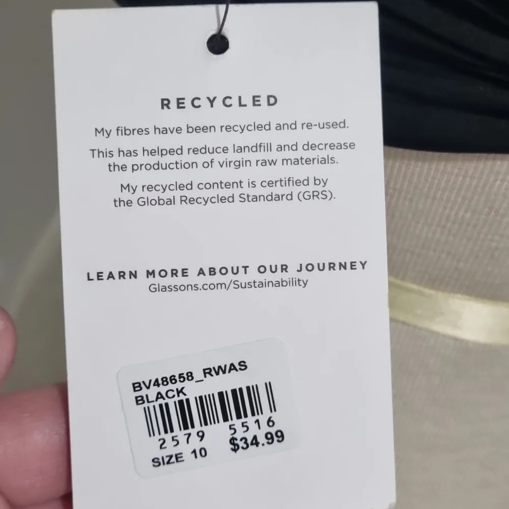 Glassons, black crop with gold chain halter size 10 - Picture 4 of 8